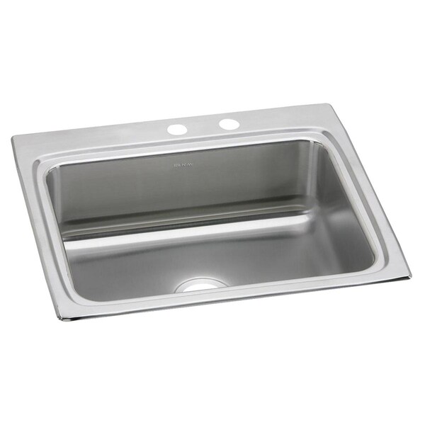 Lustertone Ss 25X22X8.1 Single Bowl Drop-In Sink With Quick-Clip